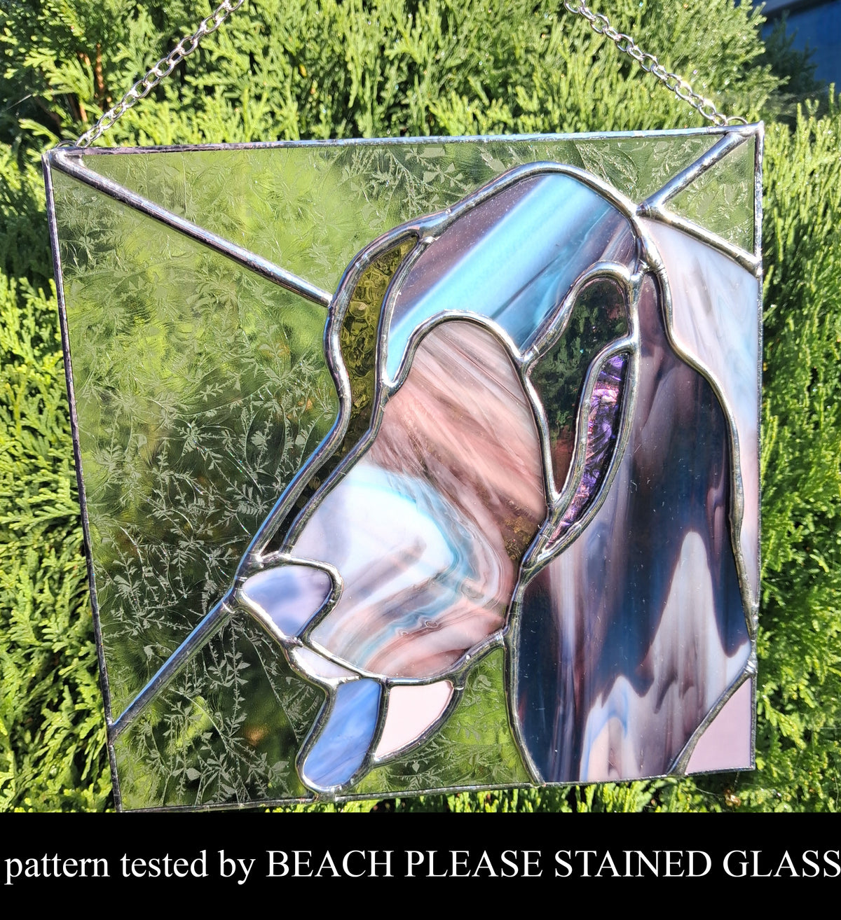BASSET HOUND DOG PROFILE SERIES-Stained Glass Pattern / 15” x 15”   Digital Download PDF PNG JPG SVG and Resizable /Beginner to Intermediate / Hobby & Commercial License / Very Sherry Glass