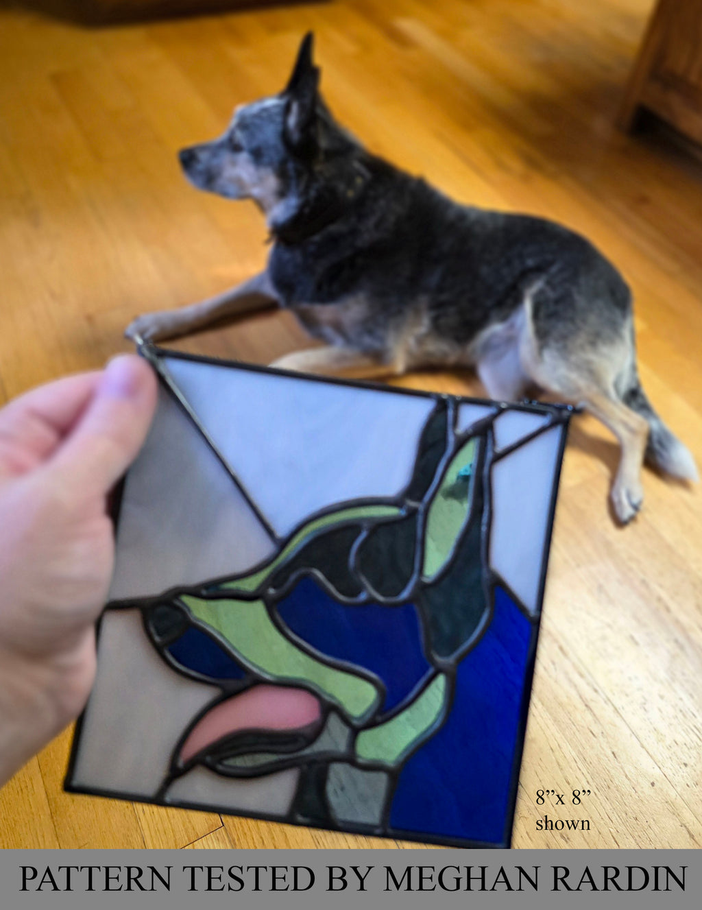 BLUE HEELER -Stained Glass Pattern / 15” x 15”   Digital Download PDF PNG JPG SVG and Resizable /Beginner to Intermediate / Hobby & Commercial License / Very Sherry Glass