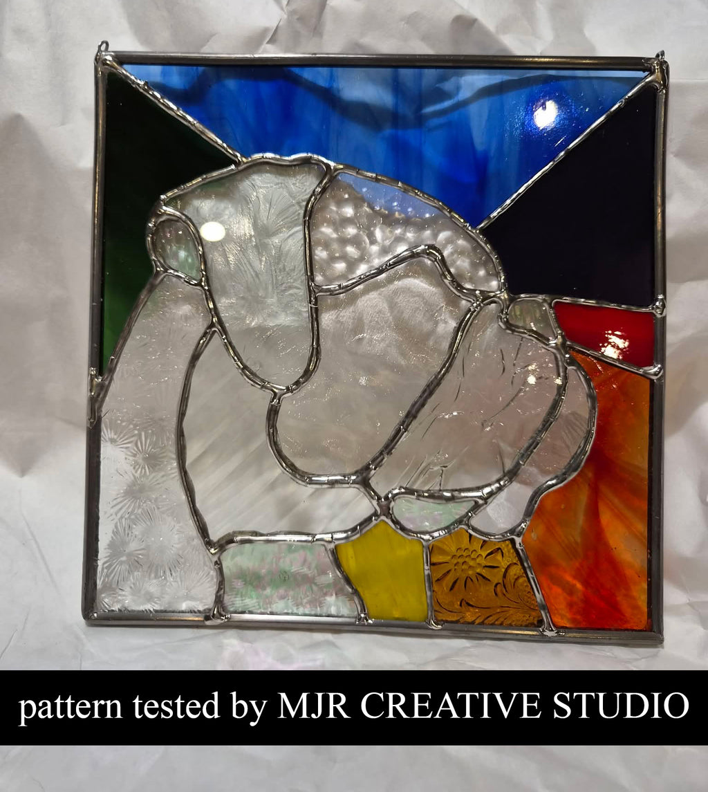 BOXER -Stained Glass Pattern / 15” x 15”   Digital Download PDF PNG JPG SVG and Resizable /Beginner to Intermediate / Hobby & Commercial License / Very Sherry Glass