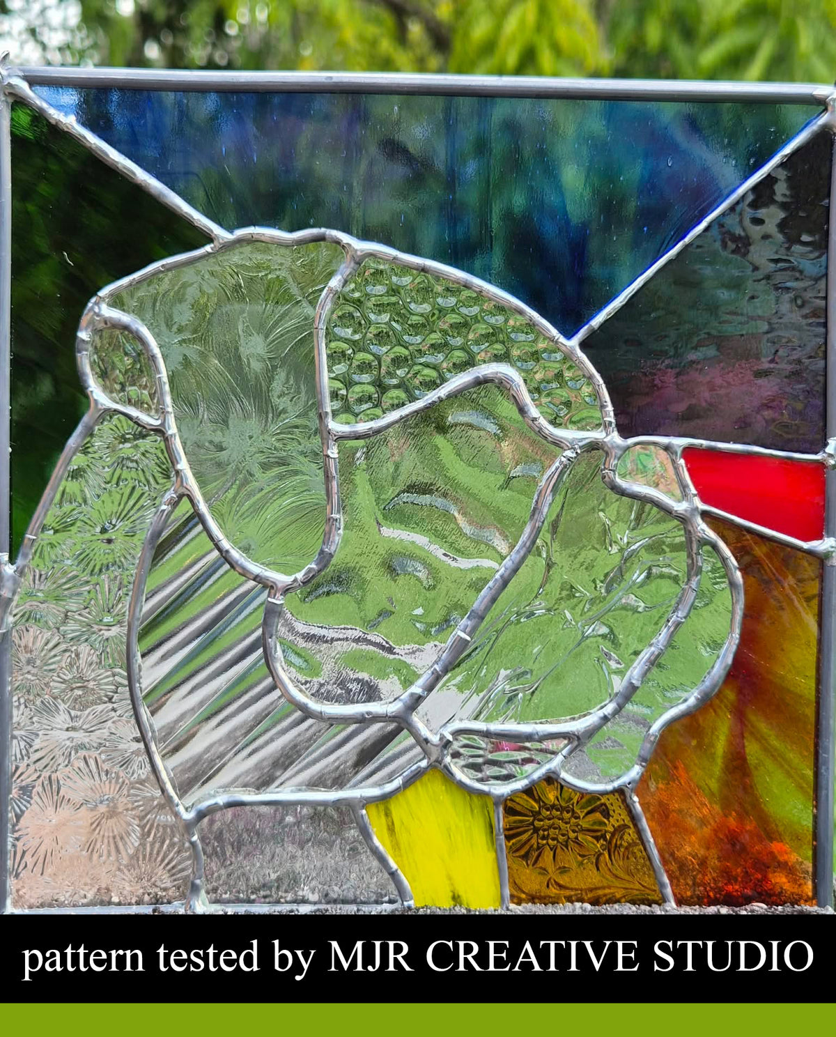 BOXER -Stained Glass Pattern / 15” x 15”   Digital Download PDF PNG JPG SVG and Resizable /Beginner to Intermediate / Hobby & Commercial License / Very Sherry Glass