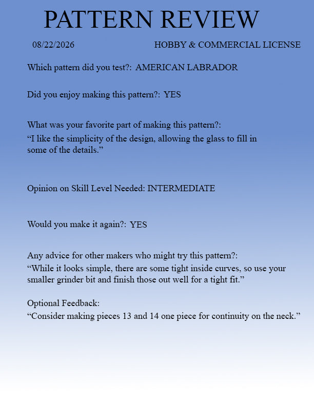 AMERICAN LAB PROFILE SERIES-Stained Glass Pattern / 15” x 15”   Digital Download PDF PNG JPG SVG and Resizable /Beginner to Intermediate / Hobby & Commercial License / Very Sherry Glass