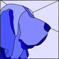 BLOODHOUND -Stained Glass Pattern / 15” x 15”   Digital Download PDF PNG JPG SVG and Resizable /Beginner to Intermediate / Hobby & Commercial License / Very Sherry Glass