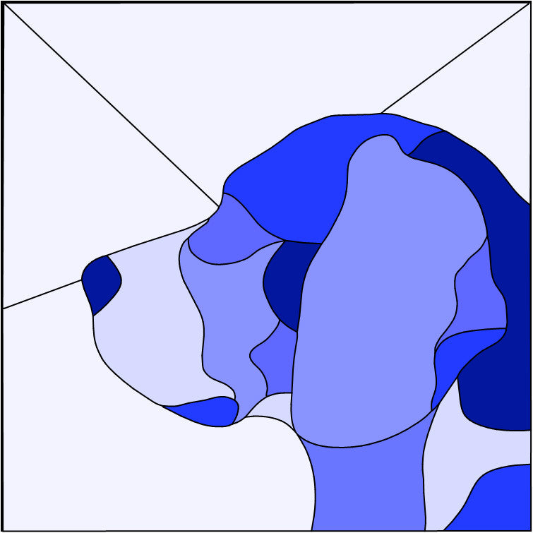 BEAGLE DOG PROFILE SERIES-Stained Glass Pattern / 15” x 15”   Digital Download PDF PNG JPG SVG and Resizable /Beginner to Intermediate / Hobby & Commercial License / Very Sherry Glass