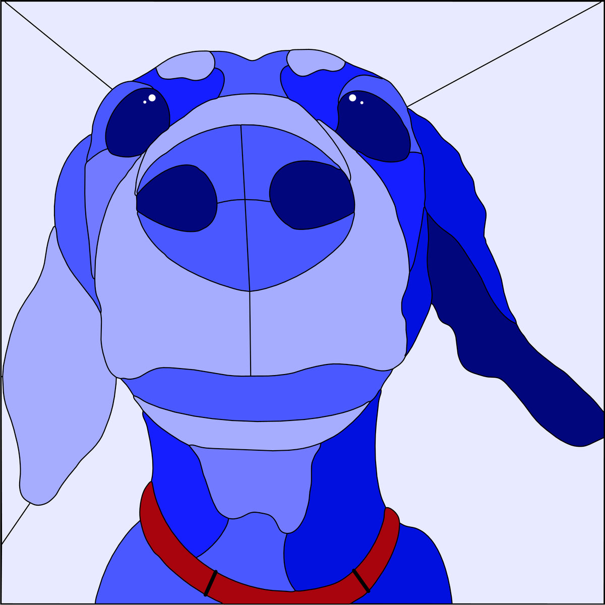 DACHSHUND NOSE BOOP SERIES-Stained Glass Pattern / 15” x 15” Digital Download PDF PNG JPG SVG / BEGINNER TO INTERMEDIATE / Hobby & Commercial License / Very Sherry Glass