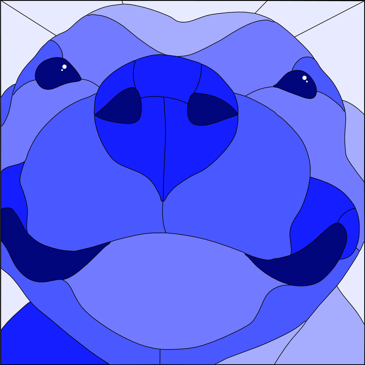 PIT BULL NOSE BOOP SERIES-Stained Glass Pattern / 15” x 15” Digital Download PDF PNG JPG SVG / BEGINNER TO INTERMEDIATE / Hobby & Commercial License / Very Sherry Glass (Copy)