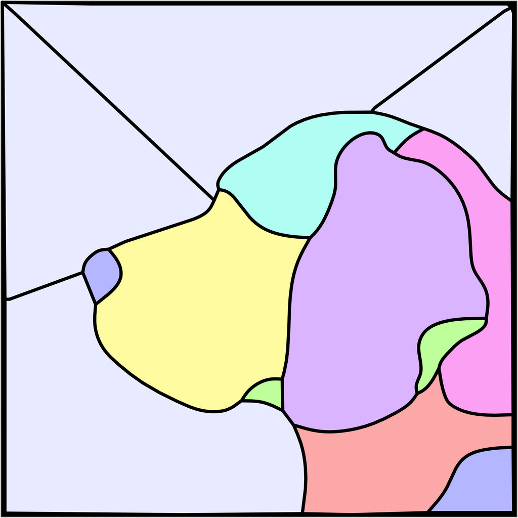 BEAGLE DOG PROFILE SERIES-Stained Glass Pattern / 15” x 15”   Digital Download PDF PNG JPG SVG and Resizable /Beginner to Intermediate / Hobby & Commercial License / Very Sherry Glass