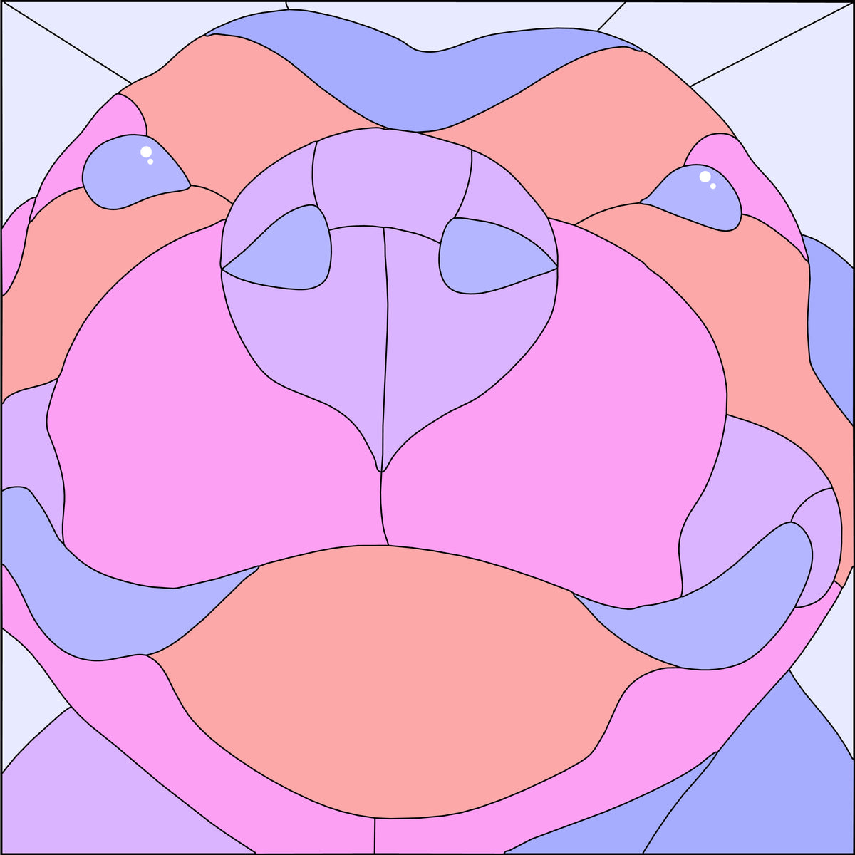 PIT BULL NOSE BOOP SERIES-Stained Glass Pattern / 15” x 15” Digital Download PDF PNG JPG SVG / BEGINNER TO INTERMEDIATE / Hobby & Commercial License / Very Sherry Glass (Copy)