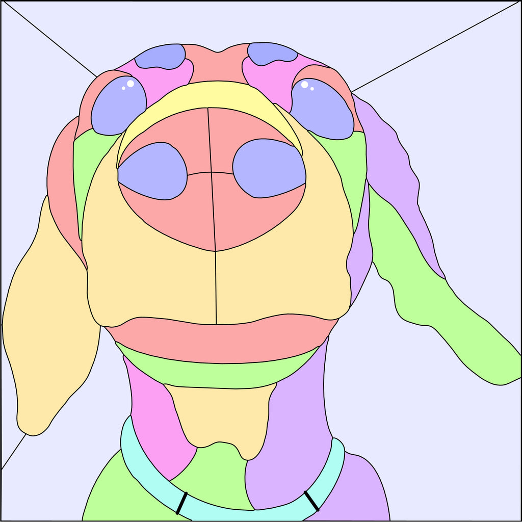 DACHSHUND NOSE BOOP SERIES-Stained Glass Pattern / 15” x 15” Digital Download PDF PNG JPG SVG / BEGINNER TO INTERMEDIATE / Hobby & Commercial License / Very Sherry Glass