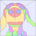 DACHSHUND NOSE BOOP SERIES-Stained Glass Pattern / 15” x 15” Digital Download PDF PNG JPG SVG / BEGINNER TO INTERMEDIATE / Hobby & Commercial License / Very Sherry Glass