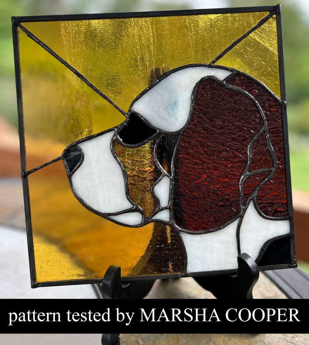 BEAGLE DOG PROFILE SERIES-Stained Glass Pattern / 15” x 15”   Digital Download PDF PNG JPG SVG and Resizable /Beginner to Intermediate / Hobby & Commercial License / Very Sherry Glass