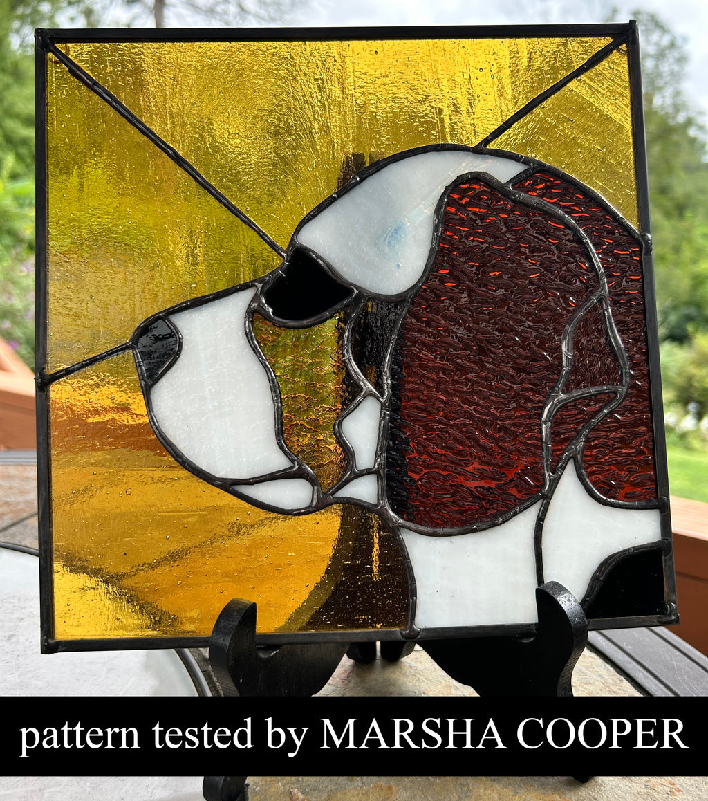 BEAGLE DOG PROFILE SERIES-Stained Glass Pattern / 15” x 15”   Digital Download PDF PNG JPG SVG and Resizable /Beginner to Intermediate / Hobby & Commercial License / Very Sherry Glass
