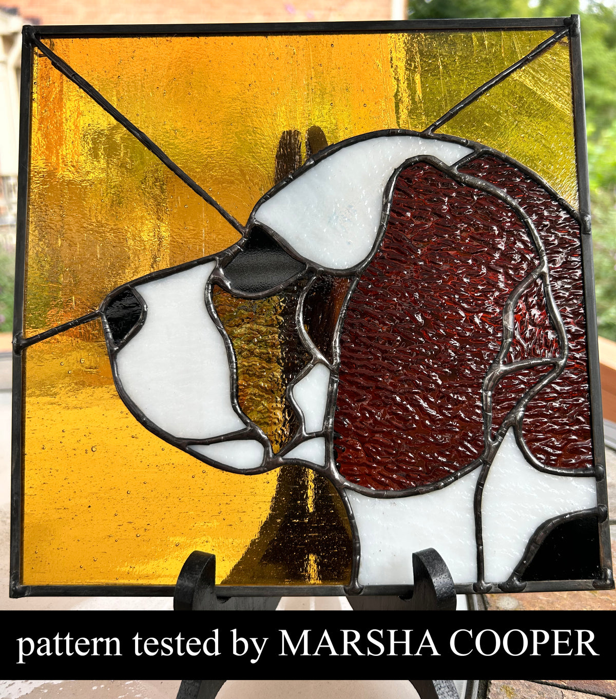 BEAGLE DOG PROFILE SERIES-Stained Glass Pattern / 15” x 15”   Digital Download PDF PNG JPG SVG and Resizable /Beginner to Intermediate / Hobby & Commercial License / Very Sherry Glass