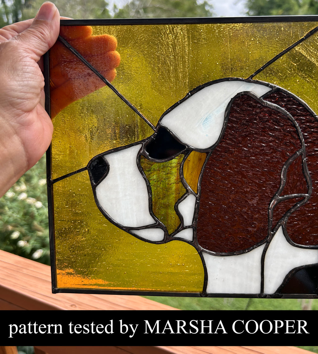BEAGLE DOG PROFILE SERIES-Stained Glass Pattern / 15” x 15”   Digital Download PDF PNG JPG SVG and Resizable /Beginner to Intermediate / Hobby & Commercial License / Very Sherry Glass