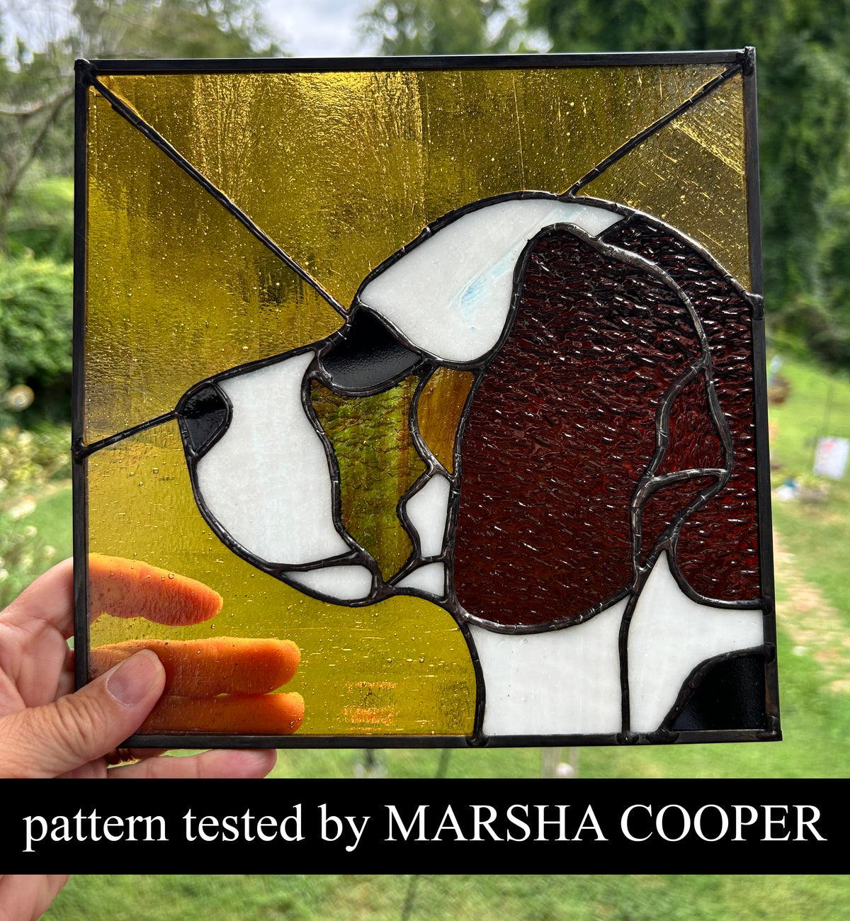 BEAGLE DOG PROFILE SERIES-Stained Glass Pattern / 15” x 15”   Digital Download PDF PNG JPG SVG and Resizable /Beginner to Intermediate / Hobby & Commercial License / Very Sherry Glass