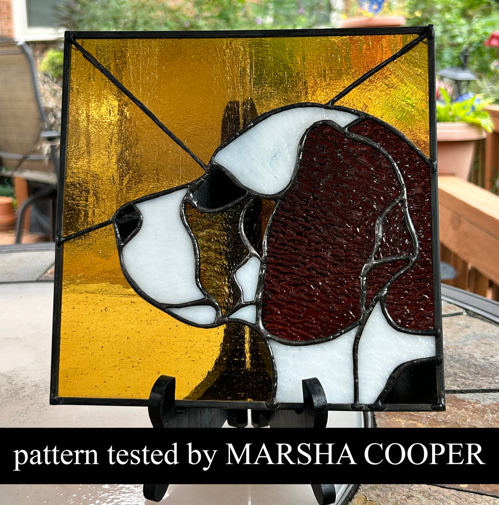 BEAGLE DOG PROFILE SERIES-Stained Glass Pattern / 15” x 15”   Digital Download PDF PNG JPG SVG and Resizable /Beginner to Intermediate / Hobby & Commercial License / Very Sherry Glass