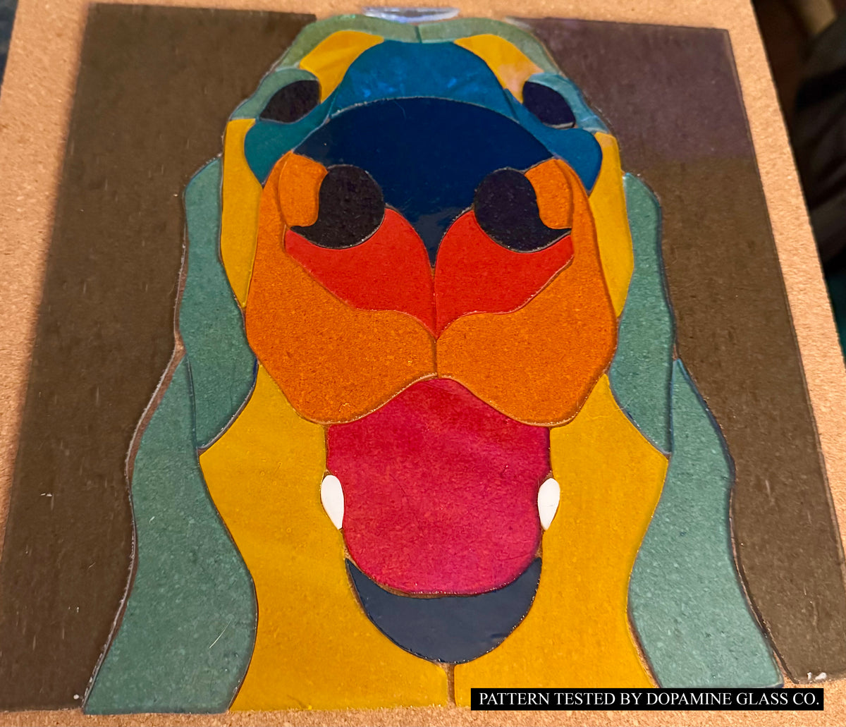 GOLDEN RETRIEVER NOSE BOOP SERIES-Stained Glass Pattern / 15” x 15”   Digital Download PDF PNG JPG SVG and Resizable /Beginner to Intermediate / Hobby & Commercial License / Very Sherry Glass