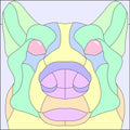 CORGI NOSE BOOP SERIES-Stained Glass Pattern / 15” x 15”   Digital Download PDF PNG JPG SVG and Resizable /Beginner to Intermediate / Hobby & Commercial License / Very Sherry Glass