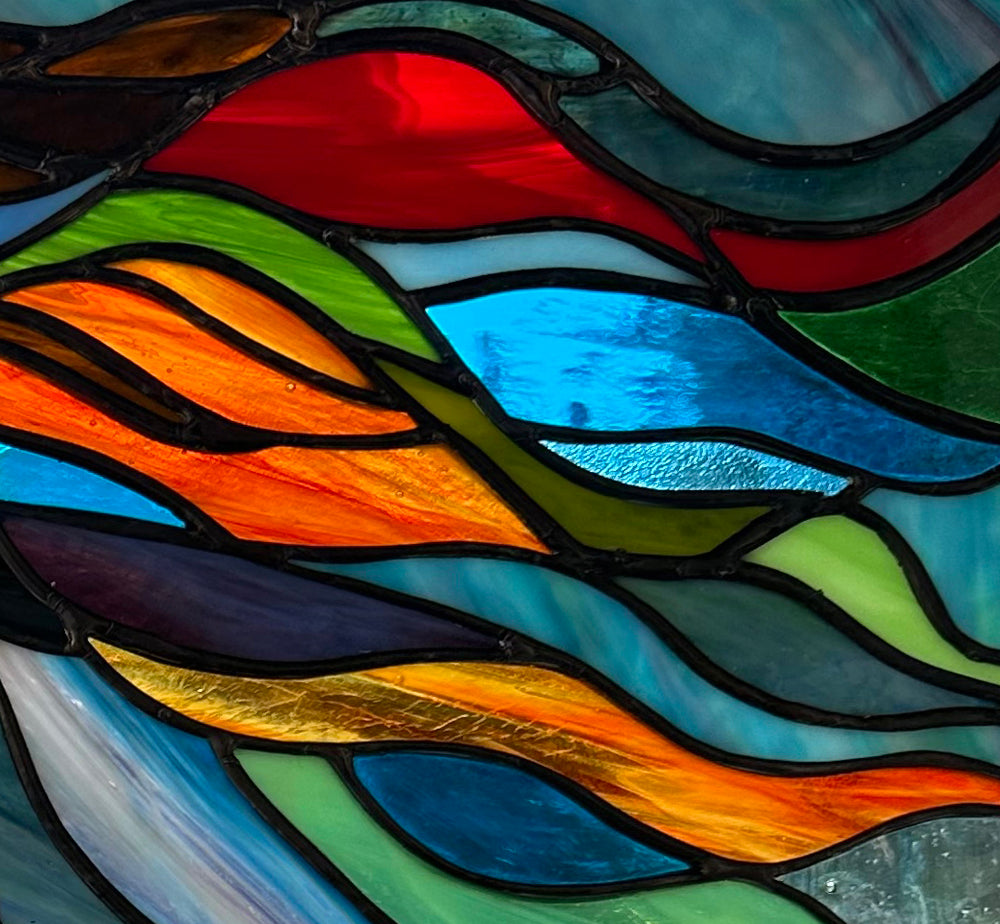 FIRST LIGHT Stained Glass Pattern / 24”x24" Digital Download PDF PNG JPG  / Intermediate to Advanced / Hobby & Commercial License / Very Sherry Glass